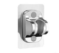 Allthingstore Staffa per doccia ispessita con funzione regolabile e sedile perforato, progettata per un posizionamento sicuro e stabile del soffione della doccia (argento)