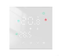 Allthingstore Termostato digitale con controllo della temperatura ambiente LCD touch display per riscaldamento a pavimento elettrico e caldaia a gas 16A 3A (GB bianco)