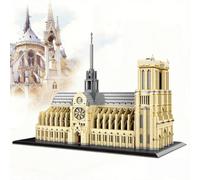 alltogetho Cattedrale di Notre Dame di Parigi Micro Building Blocks | Oltre 7300 pezzi, set di architettura 3D impegnativa per adulti, modello da collezione, regalo souvenir educativo