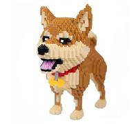 alltogetho Goditi la deliziosa compagnia del Shiba Inu tollerante e pacifico con micro mini blocchi da costruzione per cani set: un giocattolo per un amante dei cani