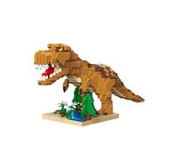 alltogetho Jurassic Yellow T-Rex Micro Mini Building Blocks Set - 2500 pezzi, modello dinosauro a tema giungla da 35,5 cm, giocattolo antistress per adulti, decorazione per la casa e regalo unico per