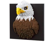 alltogetho Set di micro blocchi 3D a mosaico con aquila calva, 1500 pezzi | Puzzle di mattoni per adulti consapevoli che fornisce un profondo sollievo dallo stress, maestoso arredamento patriottico e