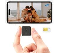 AllTough Telecamera nascosta 4K, telecamera di sicurezza senza WiFi con scheda SIM 4G, telecamera nascosta per bambinaia, piccole telecamere nascoste wireless, telecamere segrete per spiare, controllo