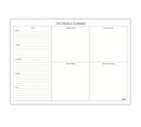 ALLTRADE Sottomano settimanale da scrivania, formato A4, con lista delle cose da fare, per casa, ufficio, studio, agenda giornaliera, programma di lavoro, realizzato in Gran Bretagna, su carta FSC®