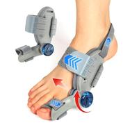 Alluce Valgo Correttore e Tutore per Donna e Uomo - Regolabile con Manopola per Correzione Angolare, Cuscinetto in Gel Morbido per Sollievo da Dolore, Taglia Unica, Piede Sinistro o Destro (1 Pezzo)