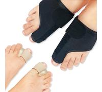 Alluce Valgo Correttore il Set, 2x Alluce Valgo Correttore + 2x Correttore per le dita dei piedi in gel, Tutore Alluce Valgo Set, Raddrizza dita piedi, Sollievo dal Dolore-Giorno e Notte(Donna e Uomo)