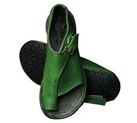 Alluce Valgo Ortopedico Sandali da Donna,Casuale Leggero Alluce Valgo Pantofole Piatte,Estate Romano Signore Infradito da Spiaggia,per Fascite Plantare/Correzione del Piede (Color : Green, Size : 42