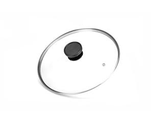 ALLUFLON Coperchio Vetro Bordo Inox, 30 cm