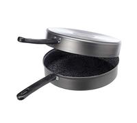 Alluflon padella Fornetto alto Girafrittata in Alluminio nero 28 cm antiaderente