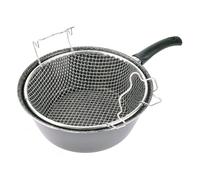 ALLUFLON Tradizione Italia Friggitrice con Cestello, Alluminio, Nero, 24 cm