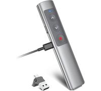 [Alluminio+2 in 1 USB C+Ricaricabile] Puntatore Presenter Wireless per Presentaz