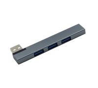 Alluminio 4 Porte Multiplo Splitter USB 90 Gradi Connettore Risparmio di Spazio Extender per Laptop Console Splitter