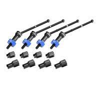 Alluminio 4140 Carbon Steel Front & Rear CVD Drive Shafts with Alloy 7075 Wheel Hex (Pins Thickened 2mm) for Arrma 1:18 Granite GROM / 1:14 Typhon GROM Small Scale Buggy Upgrades - Blue