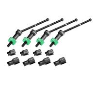 Alluminio 4140 Carbon Steel Front & Rear CVD Drive Shafts with Alloy 7075 Wheel Hex (Pins Thickened 2mm) for Arrma 1:18 Granite GROM / 1:14 Typhon GROM Small Scale Buggy Upgrades - Green