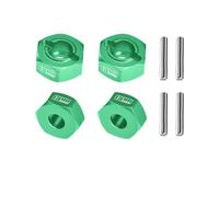 Alluminio 7075-T6 Alloy Front and Rear 12mm Wheel Hub Axle Hole 6mm for Traxxas 1:10 Ford Fiesta ST/Bigfoot 2S / Rustler 2S / Slash 4X4 VXL/Ford Raptor R/Stampede / 1:8 JATO 4X4 VXL - Verde