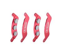 Alluminio 7075-T6 Alloy Front Brake Pads Left & Right for Traxxas 1/6 FUNCO PRO Scale 2WD Sand CAR 8S-109076-4 Upgrades - Red