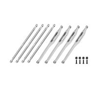 Alluminio 7075-T6 Alloy Upper & Lower Link Bar Set per LOSI 1/8 LMT 2.0 Grave Digger 4X4 Solid Axle Brushless Monster Truck-LOS04028 Upgrades - Silver