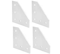 Alluminio a 5 buche Collegamento del rinforzo Connessione angolo retto di unione di piastra esterna dell'argento per l'industria delle costruzioni Struttura del telaio in alluminio (Modello 3030L)