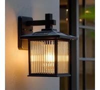 Alluminio a parete a LED a LED per esterno solare con applique a parete esterno in vetro con lampada montata esterna impermeabile per ip54 per il corridoio portico corridoio balcone anteriore/retro