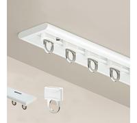 Alluminio ain Track 1Cuit Roller sistema di soffitto scorrevole per camera da letto scorrevole ains 2m (6.6ft) bianco perfetto per la decorazione della casa.