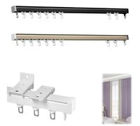 Alluminio ain Track System - 200 cm montaggio a soffitto/parete, facile inclusione, bianco, perfetto per ains, tende e accessori per la casa - Migliora il tuo spazio!