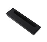 Alluminio Alloy Desk Grommet with Black Brush | Rectangle Cable Hole Cover & Outlet Port for PC Office Table, Wire Management (Black-80 x 280 mm)