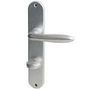 Alluminio Alpertec Ray II - LS per carteiio scopino per WC con porte del bagno in anodizzato anti blindature, 78 mm, argento, 40362030PO