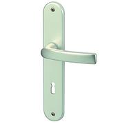 Alluminio Alpertec Vanda - LS per scudo set per casa un corridoio porte in alluminio anodizzato con bottone automatico set PZ maniglia porta guarnizioni, 72 mm, argento, 40050910K1