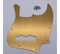 Alluminio Anodizzato 10 Fori 4 Corde Jazz J Bass Battipenna Metallo Oro Piastra di Controllo JB per 4 Corde Fender American Standard JB Basso Stile Moderno