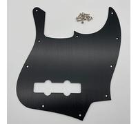Alluminio anodizzato 10 fori 4 corde Jazz J Bass Pickguard Black Metal JB piastra di controllo per 4 corde Fender American Standard JB Bass stile moderno