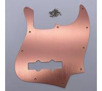 Alluminio anodizzato 10 fori 4 corde Jazz J Bass Pickguard in metallo oro rosa piastra di controllo JB per Fender a 4 corde standard americano JB basso stile moderno