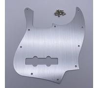 Alluminio Anodizzato 10 Foro 4 Corde Jazz J Bass Pickguard argento Metallo JB Piastra di Controllo per 4 Corde Fender American Standard JB Basso Stile Moderno