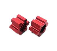 Alluminio Anteriore 16mm Spessore Hex Hub Rosso per Traxxas 1/6 Funco Pro Scala Sand Car 10954