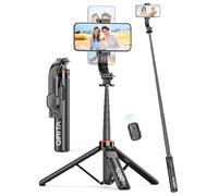 Alluminio Bastone Selfie, 130cm Selfie Stick Treppiede per Telefono con Telecomando Staccabile, Ruotabile a 360° Treppiedi per Cellulari Compatibile con iPhone16 15 14 13, Samsung, Camera, Ring Light