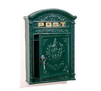 Alluminio cassetta della posta parete casella postale nostalgico antico verde