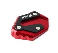 Alluminio CNC per Yamaha FZ1 FZ 1 2006-2015 FZ6 FZ6R FZ6-S2 2004-2009 Moto Cavalletto Cavalletto Laterale Estensione Pad (Color : Red-FZ6)