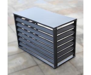 Alluminio Condizionatore Copertura Esterna AC Protector & Pompa di calore Shield Grigio 1.5PL100xW5 & Flower nd per la Casa &