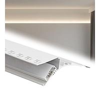 Alluminio del modanatura della baia di illuminazione indiretta del LED - luce verso l'alto per la parete o il soffitto, Manica di angolo LED di 45 gradi con il diffusore