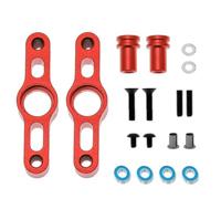Alluminio Del Set Sterzo Modificano Parti Per Tamiya Per TT-02 54574 1/10 | Auto RC modificano le parti riparazione set sterzo in alluminio CNC controllo dello sterzo coerente(Red)