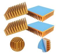 Alluminio dissipatore, CTRICALVER Radiatore, per Liquido di Raffreddamento ad Acqua Sistema di Raffreddamento per CPU Grafica dissipatore (4 pezzi, D'oro)