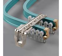 Alluminio doppio k flessibile doccia Curt Rail 6 m/19.7ft pieghevole blu asta per dritto & Bay installazioni erfect per bagni moderni
