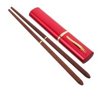 Alluminio e Legno da Viaggio con Custodia Bacchette Pieghevoli | Struttura Richiudibile, Riutilizzabili, per Pranzo in Ufficio, Avventure All'aperto, Noodles e Sushi