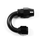 Alluminio Fitting AN8 Nero 180° Angolo Vite Connettore 3/4 16UNF DASH8 D-08