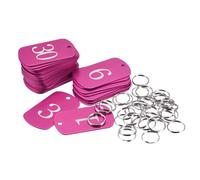 Alluminio Metallo Chiave Etichetta, 1-35 Numero Etichetta,Rose Rosso, pz 35