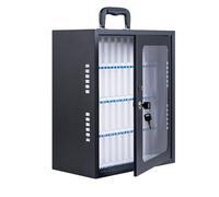 Alluminio Mobile Phone Storage Cabinet Portable Phones Storage Cabinet 12/24/36/48/60 Slot, Addensato in Acciaio Laminato a Freddo può Essere trasportato a Mano per(48 Slots)