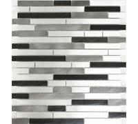 Mosaico Mix Alluminio/Grigio/Nero Rivestimento Parete Bagno 49-0308 I 10
