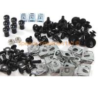 Alluminio Nero carenatura kit bulloni dzus per Yamaha R1 2015 + Completo Clip