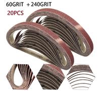 Alluminio Ossido Abrasivo Cintura 15 452mm 20pcs 60/240Grit Lucidatura Macchina