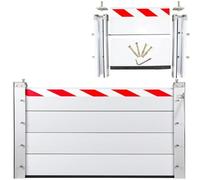 Alluminio Paratie Antiallagamento Per Garage 57/67/77/87/97/107/117/127/137/147cm Barriera Antiallagamento Garage Mobile Paratia Antiallagamento Porte Casa(117 * 80cm)