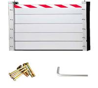 Alluminio Paratie Antiallagamento Per Porte 42/52/62/72/82/92/102/112/122/132/142/152/162/172/182/192/202cm Paratia Antiallagamento Riutilizzabile Barriere Antiallagamento(L42cm)